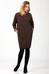 Платье бохо повседневное офисное коричневое  L-7412 K цена и информация | Платья | kaup24.ee