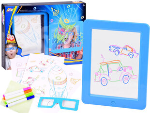 Доска с подсветкой и 3D-очками, синяя цена и информация | Развивающие игрушки | kaup24.ee