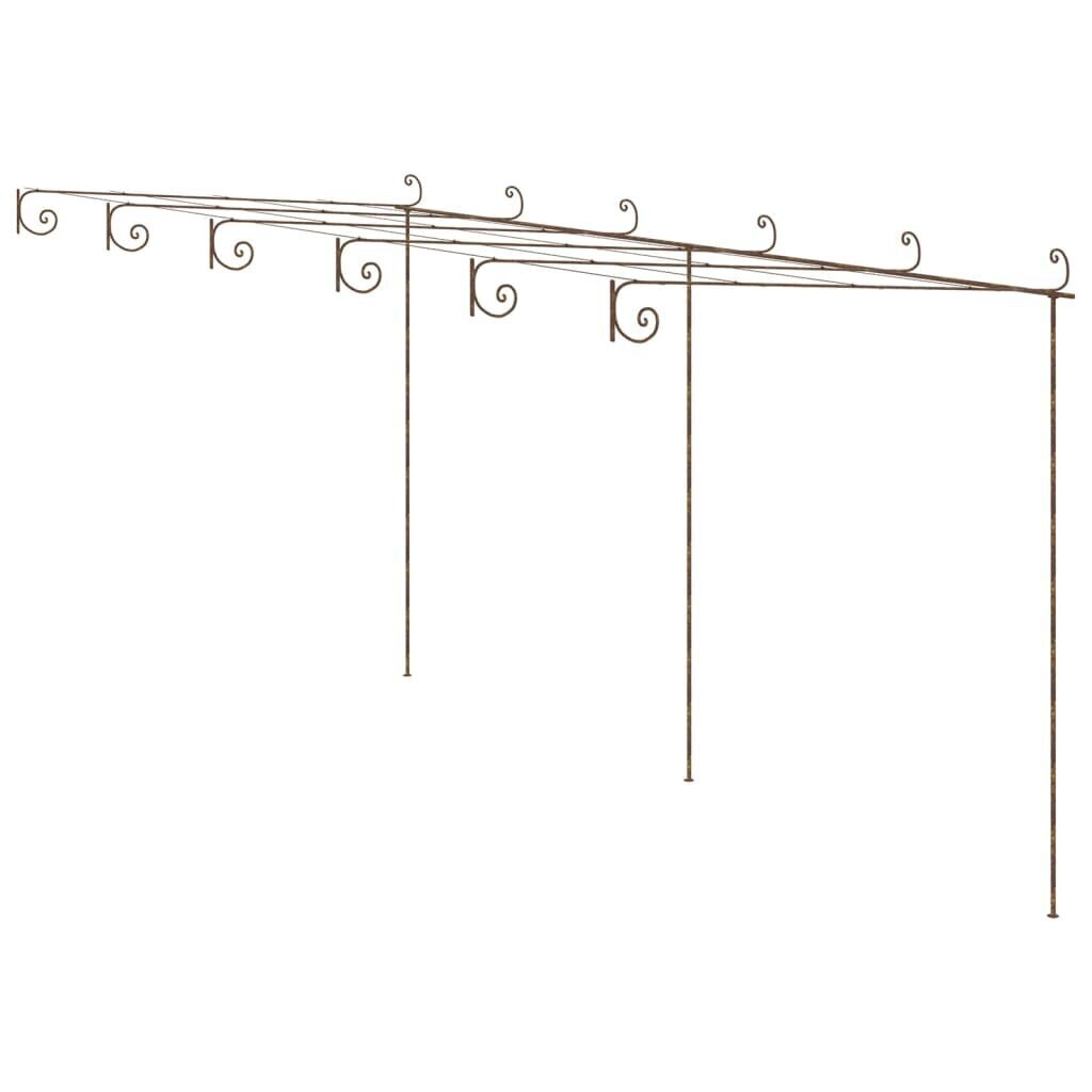 vidaXL lehtla, antiikpruun, 6 x 3 x 2,5 m, raud hind ja info | Vaasid, alused, redelid lilledele | kaup24.ee