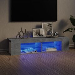 vidaXL telerialus LED-tuledega, betoonhall, 135x39x30 cm цена и информация | Тумбы под телевизор | kaup24.ee