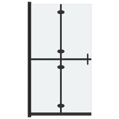 vidaXL kokkupandav dušinurga sein, matt ESG-klaas, 80 x 190 cm цена и информация | Душевые двери и стены | kaup24.ee