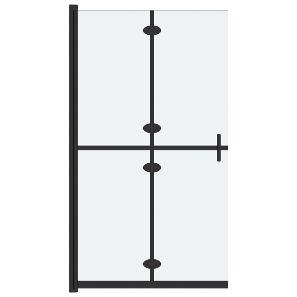 vidaXL kokkupandav dušinurga sein, matt ESG-klaas, 100 x 190 cm hind ja info | Dušikabiinide uksed ja seinad | kaup24.ee