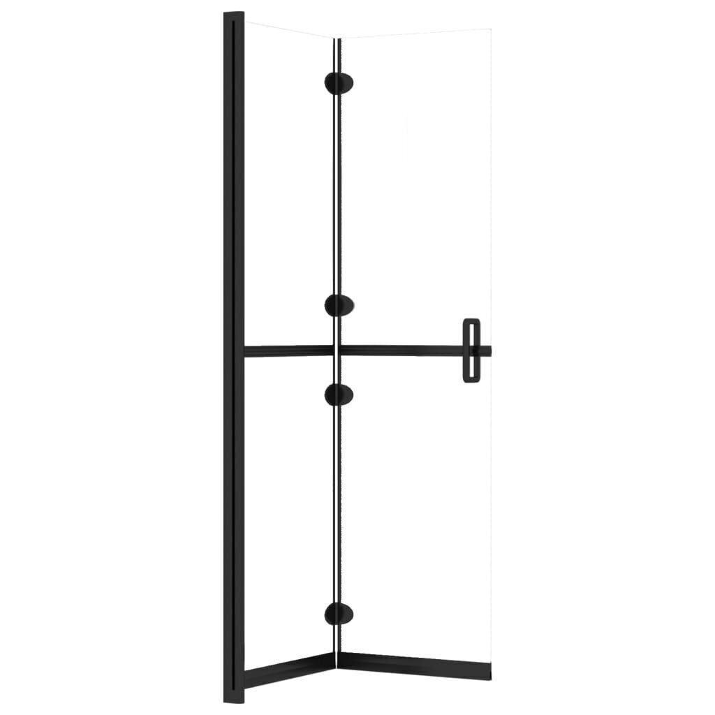 vidaXL kokkupandav dušinurga sein, läbipaistev, ESG-klaas, 70 x 190 cm цена и информация | Dušikabiinide uksed ja seinad | kaup24.ee