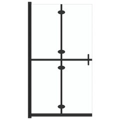 vidaXL kokkupandav dušinurga sein, läbipaistev, ESG-klaas, 80 x 190 cm hind ja info | Dušikabiinide uksed ja seinad | kaup24.ee