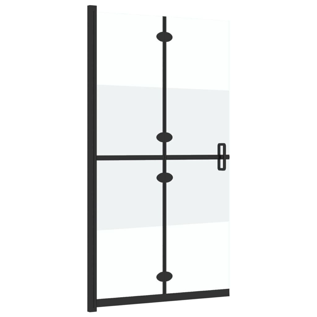 vidaXL kokkupandav dušinurga sein, matt ESG-klaas, 110 x 190 cm цена и информация | Dušikabiinide uksed ja seinad | kaup24.ee