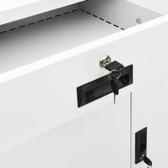 vidaXL kontorikapp, valge, 90 x 40 x 102 cm, teras hind ja info | Elutoa väikesed kapid | kaup24.ee
