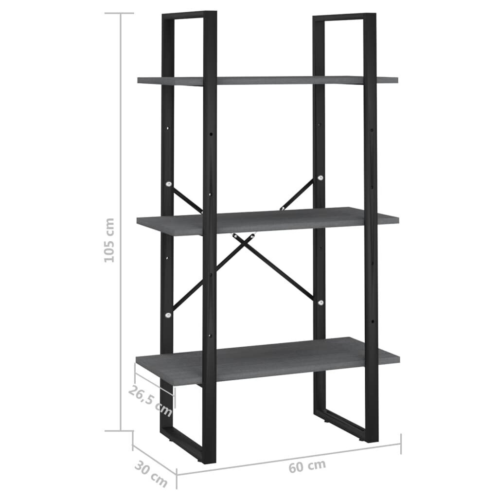 vidaXL hoiuriiul, 60 x 30 x 105 cm, hall, männipuit цена и информация | Riiulid tööriistadele | kaup24.ee