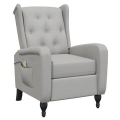 Откидывающееся массажное кресло, светло-серое цена и информация | Кресла | kaup24.ee