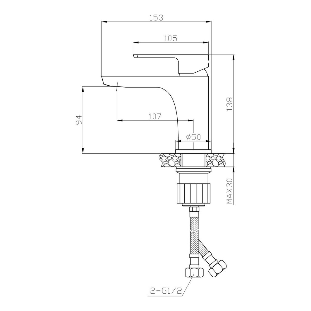 Valamusegisti Rossinka RS50-12 hind ja info | Vannitoa segistid | kaup24.ee