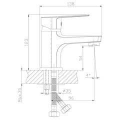 Valamusegisti Rossinka S35-11 hind ja info | Vannitoa segistid | kaup24.ee