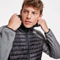 Мужская куртка «MINSK» из двух комбинированных тканей, черный/серый цена и информация | Мужские куртки | kaup24.ee
