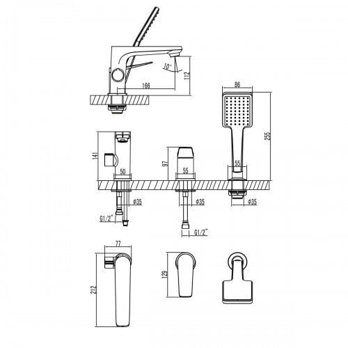 Vannisegisti Lemark LM3745BL Bronx hind ja info | Vannitoa segistid | kaup24.ee