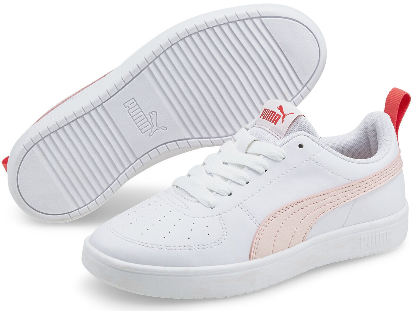 Puma Jalatsid Rickie Jr Lotus White Pink 384311 06 384311 06/3.5 hind ja info | Laste spordijalatsid | kaup24.ee