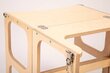 Puidust abitrepp - laud, naturaalne puiduvärv messingvärvi klambritega 4IQ hind ja info | Laste lauad ja toolid | kaup24.ee