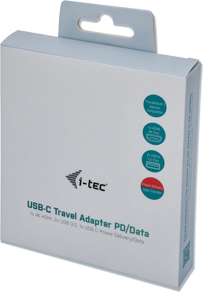 I-TEC USB C HDMI adapter PD/DATA, USB 3.2 GEN 1 (3.1 GEN 1) TYPE-C, HDMI, USB 3.2 GEN 1 hind ja info | USB jagajad, adapterid | kaup24.ee