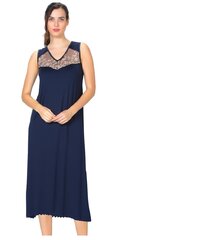 Ночная рубашка из бамбукового волокна для женщин 11006, синяя цена и информация | Женские пижамы, ночнушки | kaup24.ee