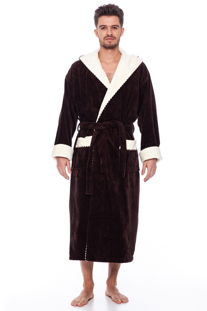 Meeste hommikumantel Elite Bamboo, pruun hind ja info | Meeste hommikumantlid, pidžaamad | kaup24.ee