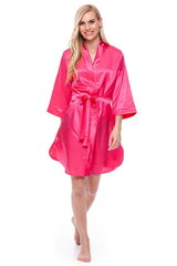 Naiste kunstsiidist hommikumantel - peignoir Jasmin 406, roosa hind ja info | Naiste hommikumantlid | kaup24.ee