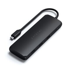 USB-C HYBRID w. от Satechi, с интегрированным SSD-накопителем, чёрный цена и информация | Адаптеры и USB-hub | kaup24.ee