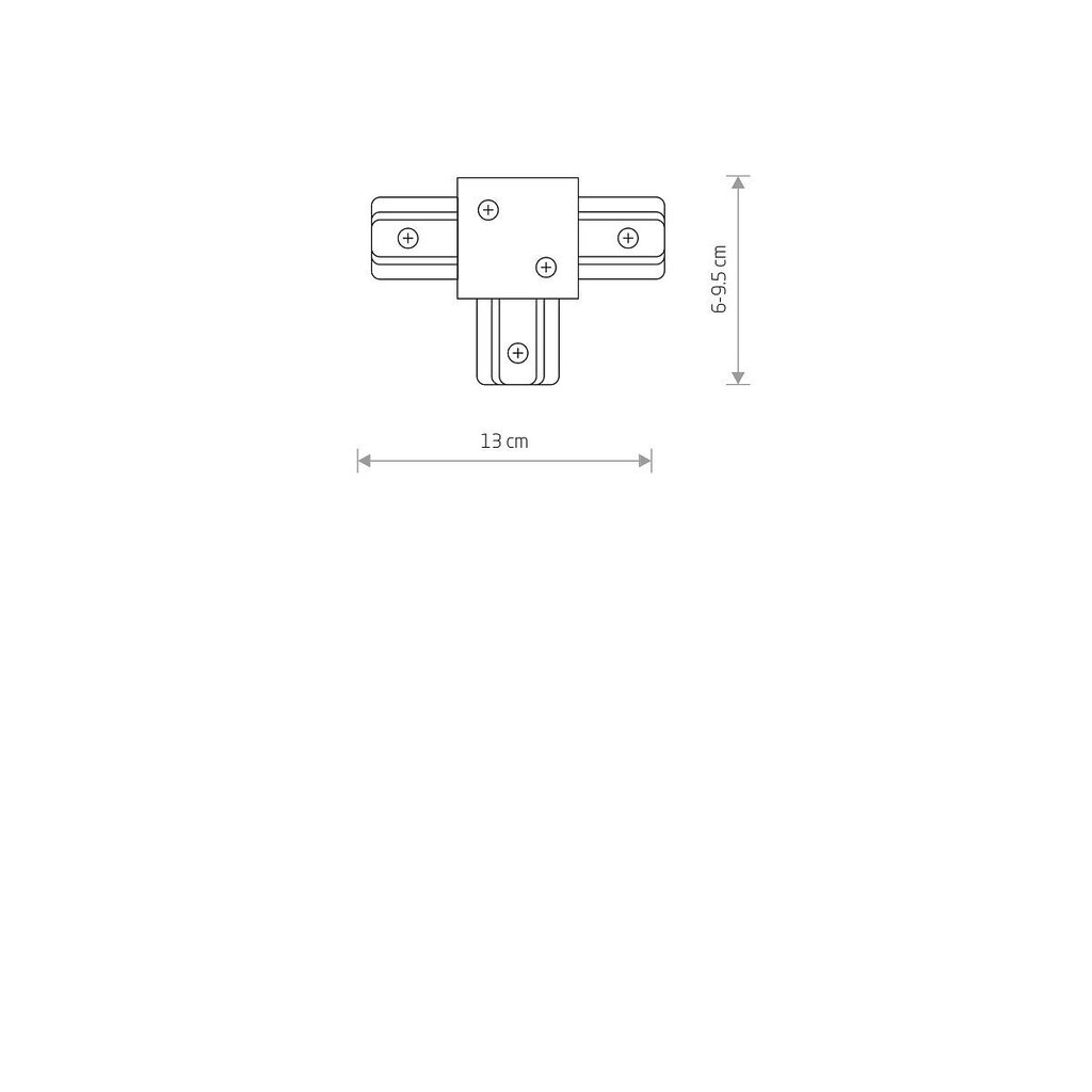 T-kujuline siiniühendus Nowodvorski Lighting Profile Black 8835 цена и информация | Siinivalgustid ja siinid | kaup24.ee