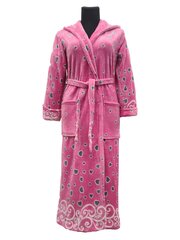 Naiste bambuskiust hommikumantel kapuutsiga Elite Bamboo, roosa hallide südametega hind ja info | Naiste hommikumantlid | kaup24.ee
