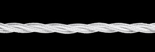 Декоративный текстильный кабель, белый глянец, 34071, 3x1,50 мм, 100 м цена и информация | Текстильные провода и клеммные колодки | kaup24.ee