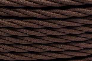 Декоративный текстильный кабель 43572 3x2,50 мм, 100 м, BROWN цена и информация | Текстильные провода и клеммные колодки | kaup24.ee