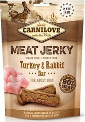 Лакомство Carnilove Jerky для собак с индейкой и кроликом 100г цена и информация | Лакомства для собак | kaup24.ee