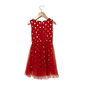 Tüdrukute pidulik kleit, punast värvi, kuldsete täppidega цена и информация | Tüdrukute kleidid | kaup24.ee