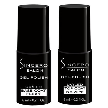 Набор Sincero Salon Base coat Flexy 6 мл + Top coat No wipe 6 мл цена и информация | Лаки для ногтей, укрепители для ногтей | kaup24.ee