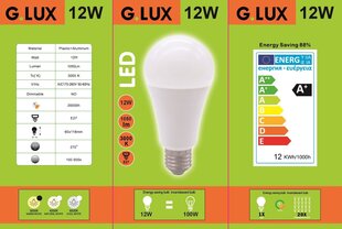 LED pirnid G.LUX GR-LED-A60-12W 3000K, 10 tk pakis цена и информация | Лампочки | kaup24.ee