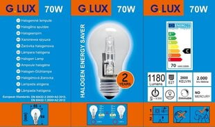 Halogeenpirn G.LUX A55 E27, 70 W, 10 tk pakis цена и информация | Лампочки | kaup24.ee