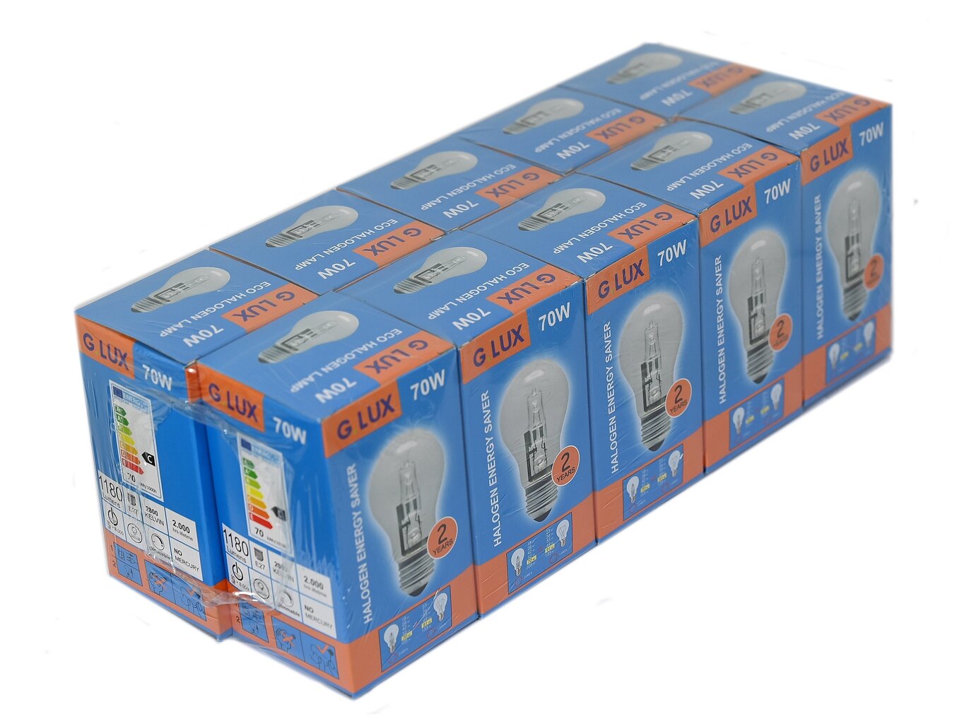 Halogeenpirn G.LUX A55 E27, 70 W, 10 tk pakis hind ja info | Lambipirnid, lambid | kaup24.ee