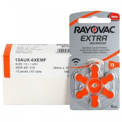 Rayovac Extra Advanced 13 elementi kuuldeaparaatide jaoks, 60 tk hind ja info | Patareid | kaup24.ee