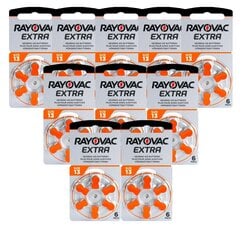 Элементы Rayovac Extra Advanced 13 для слуховых аппаратов, 60 шт. цена и информация | Батерейки | kaup24.ee