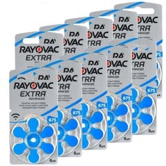 Батарейки Rayovac Extra Advanced 675 для слуховых аппаратов, 60 шт. цена и информация | Батерейки | kaup24.ee