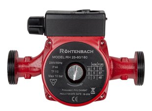 Tsirkulatsioonipump Rohtenbach RH 25-60/180 hind ja info | Puhta vee pumbad | kaup24.ee