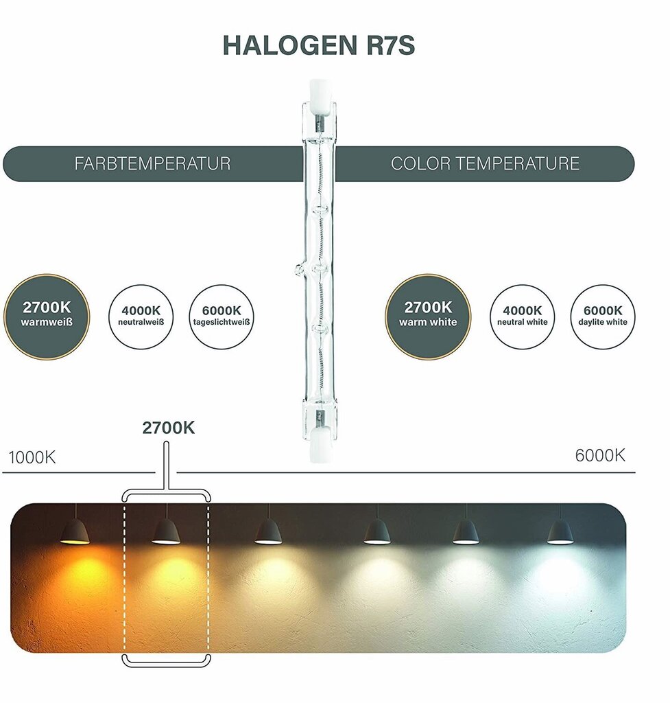 Halogeenpirn G.LUX R7s J78, 120 W, 10 tk pakis hind ja info | Lambipirnid, lambid | kaup24.ee