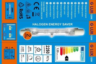 Halogeenpirn G.LUX R7s J78, 120 W, 10 tk pakis цена и информация | Лампочки | kaup24.ee