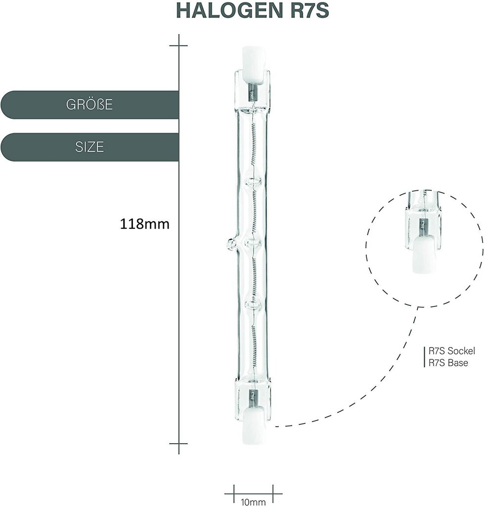 Halogeenpirn G.LUX R7s J118, 230 W, 10 tk pakis hind ja info | Lambipirnid, lambid | kaup24.ee