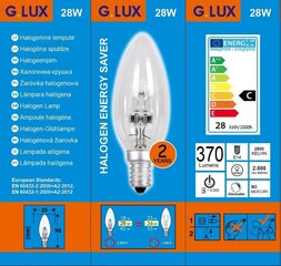 Halogeenpirn G.LUX C35 E14, 28 W, 10 tk pakis цена и информация | Лампочки | kaup24.ee