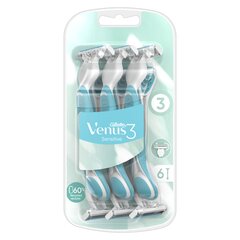 Одноразовые бритвы для женщин Gillette Venus 3 Sensitive, 6 шт. цена и информация | Косметика и средства для бритья | kaup24.ee