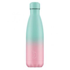 Termospudel Chilly's Bottle 500 ml, pastelne sinine / roosa hind ja info | Termosed, termostassid | kaup24.ee