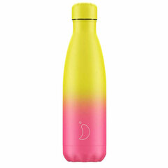 Termospudel Chilly's Bottle 500 ml, neon kollane / roosa hind ja info | Termosed, termostassid | kaup24.ee