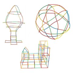 Pulgad kolmemõõtmeliste figuuride ehitamiseks (700 tk) hind ja info | Klotsid ja konstruktorid | kaup24.ee