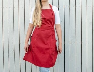 Красный женский фартук с карманами цена и информация | Кухонные полотенца, рукавицы, фартуки | kaup24.ee