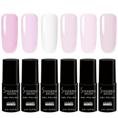 Geellakkide komplekt "Sincero Salon" SWEET PINK, 6 pcs x 6 ml цена и информация | Лаки для ногтей, укрепители для ногтей | kaup24.ee