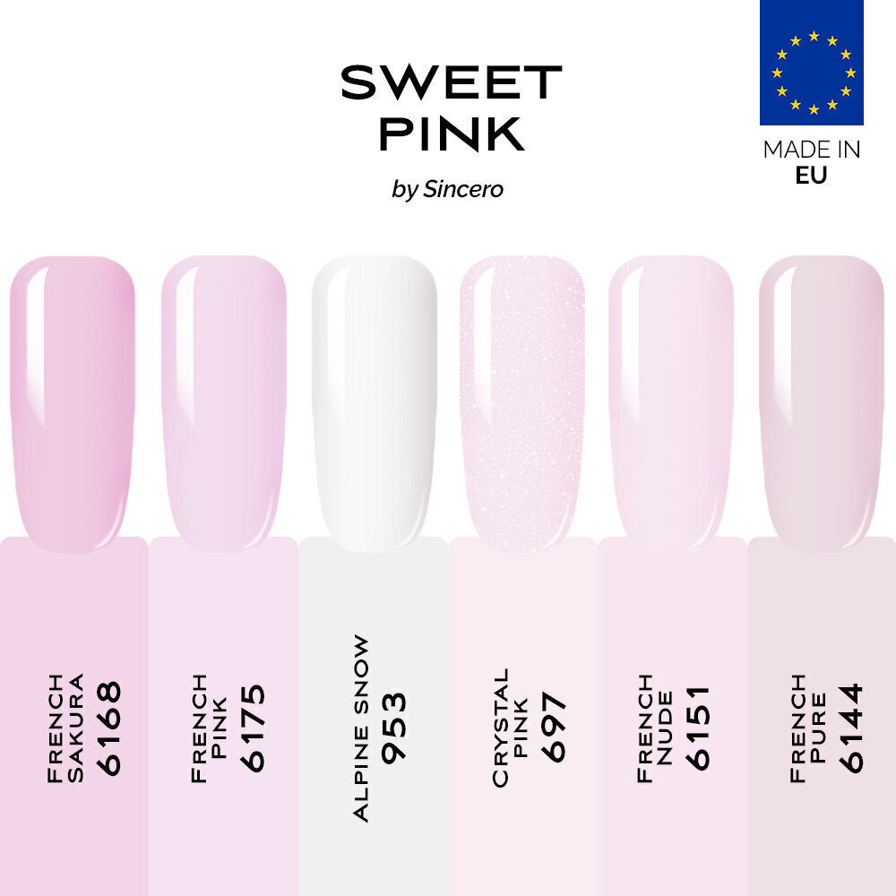 Geellakkide komplekt "Sincero Salon" SWEET PINK, 6 pcs x 6 ml hind ja info | Küünelakid, küünetugevdajad | kaup24.ee