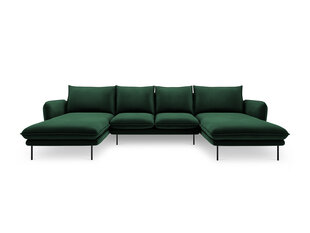 Мягкий уголок Cosmopolitan Design Vienna 6S, темно-зеленый/черный цена и информация | Угловые диваны | kaup24.ee