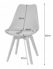 4-osaline toolide komplekt Mark, hall цена и информация | Стулья для кухни и столовой | kaup24.ee